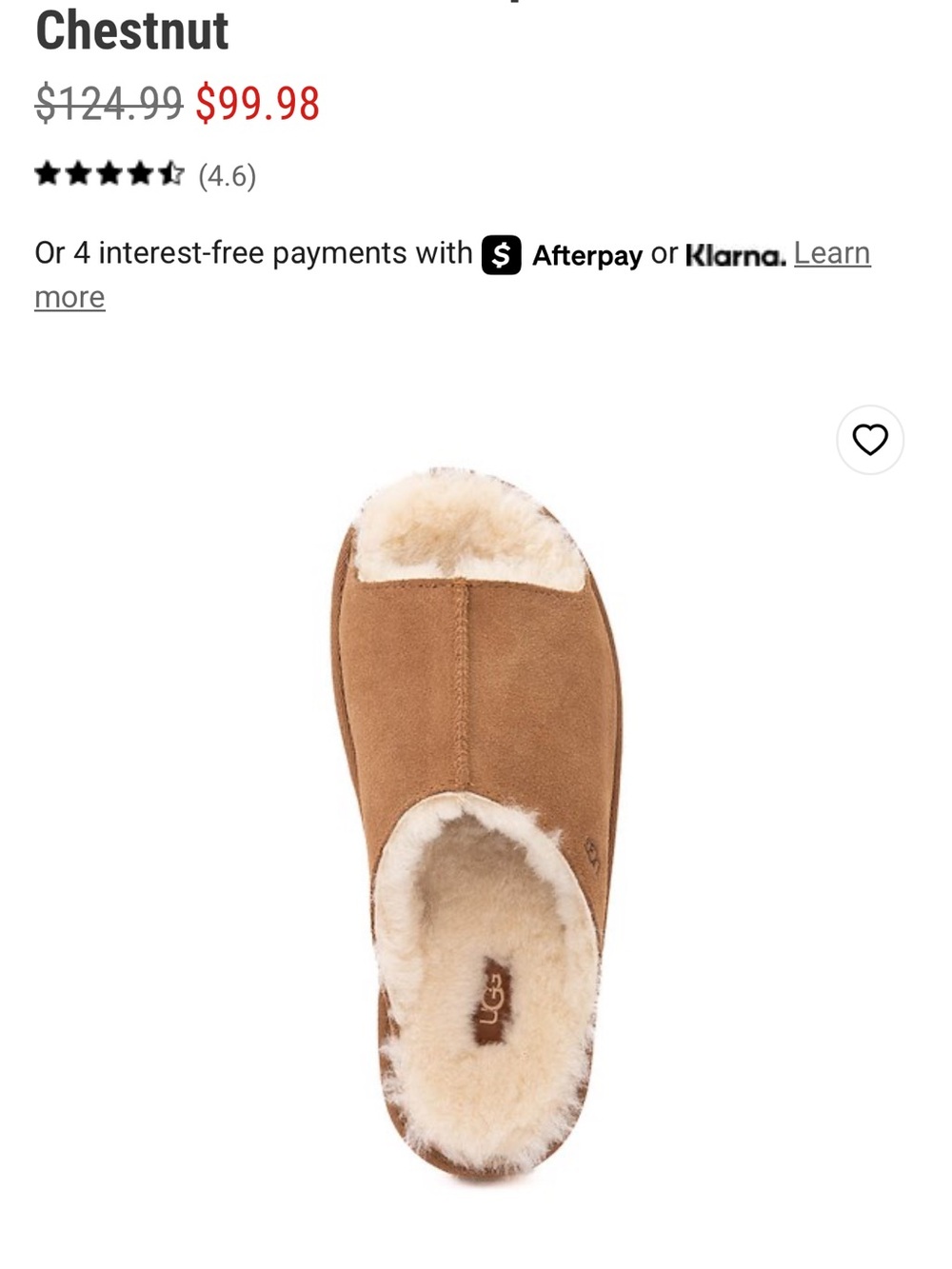 NWOT Womens UGG® Greenport Slide Sandal - Chestnut